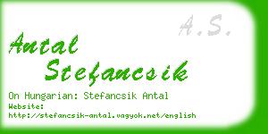 antal stefancsik business card